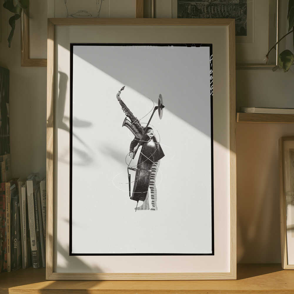 Jazz Rhythms Collage Poster