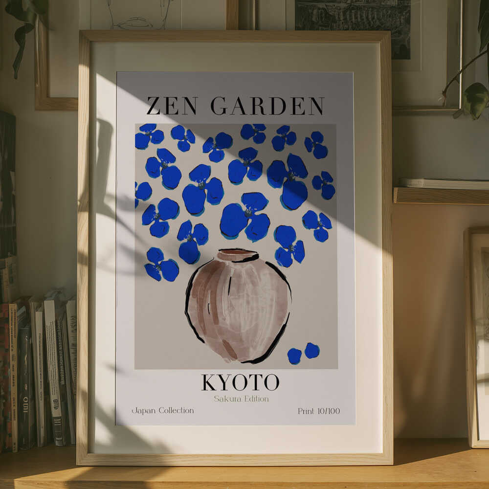 Poster „Himmelblaue Blüten“