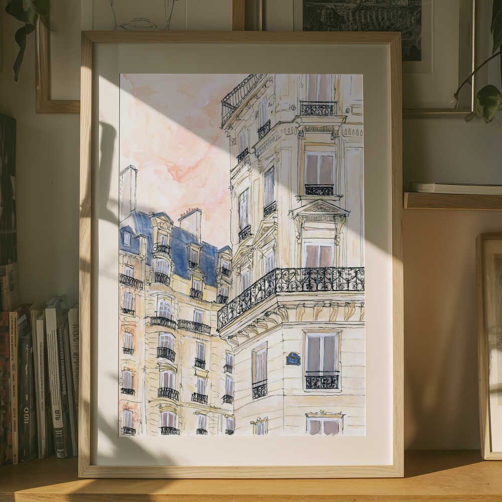 Pariser Straßenecke Poster