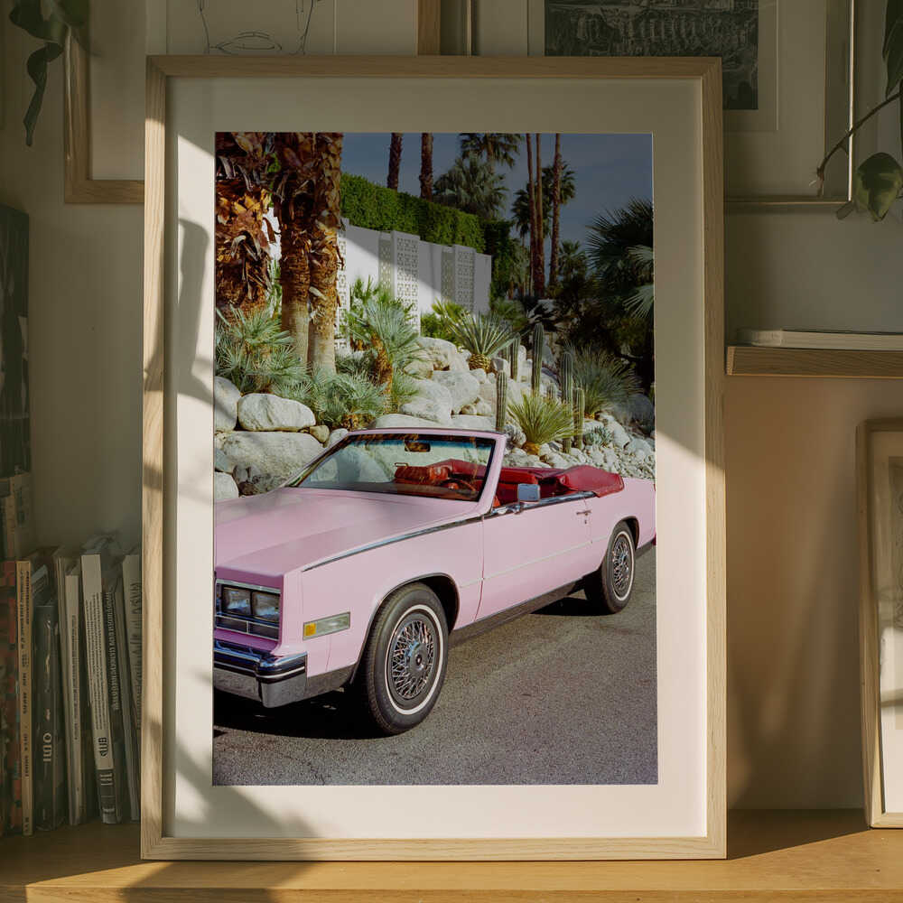 Iconic Pink Convertible Poster