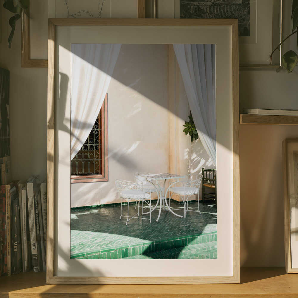 Sunny Moroccan Courtyard Poster