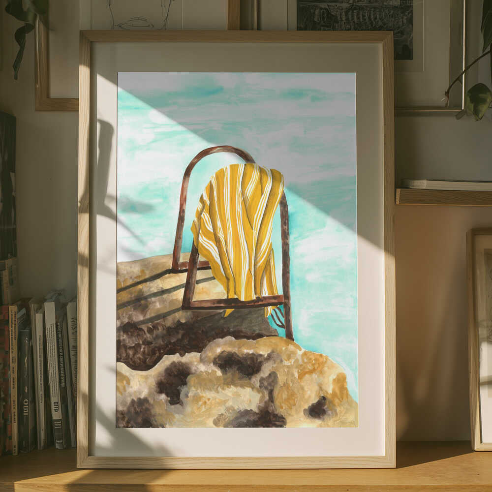 Poster mit Küstenstrandtuch