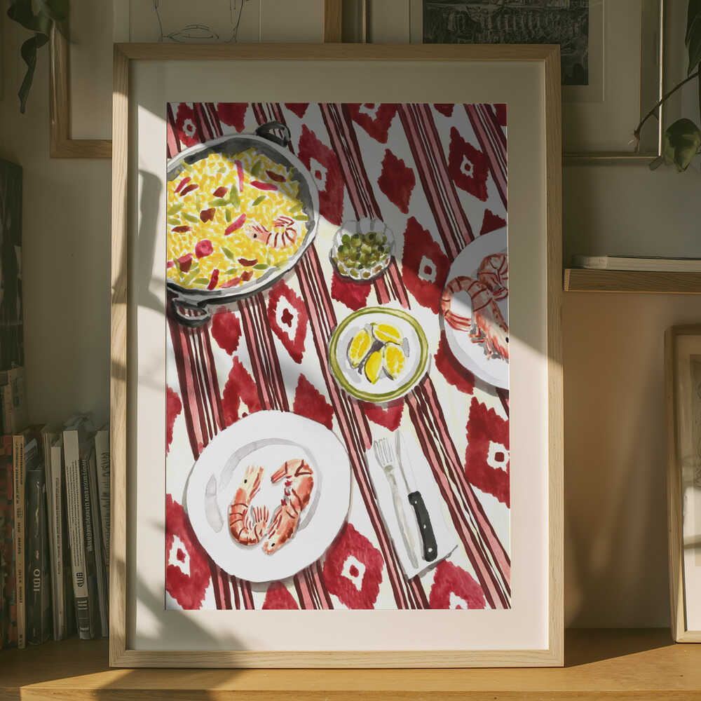 Spanish Paella Meal Poster