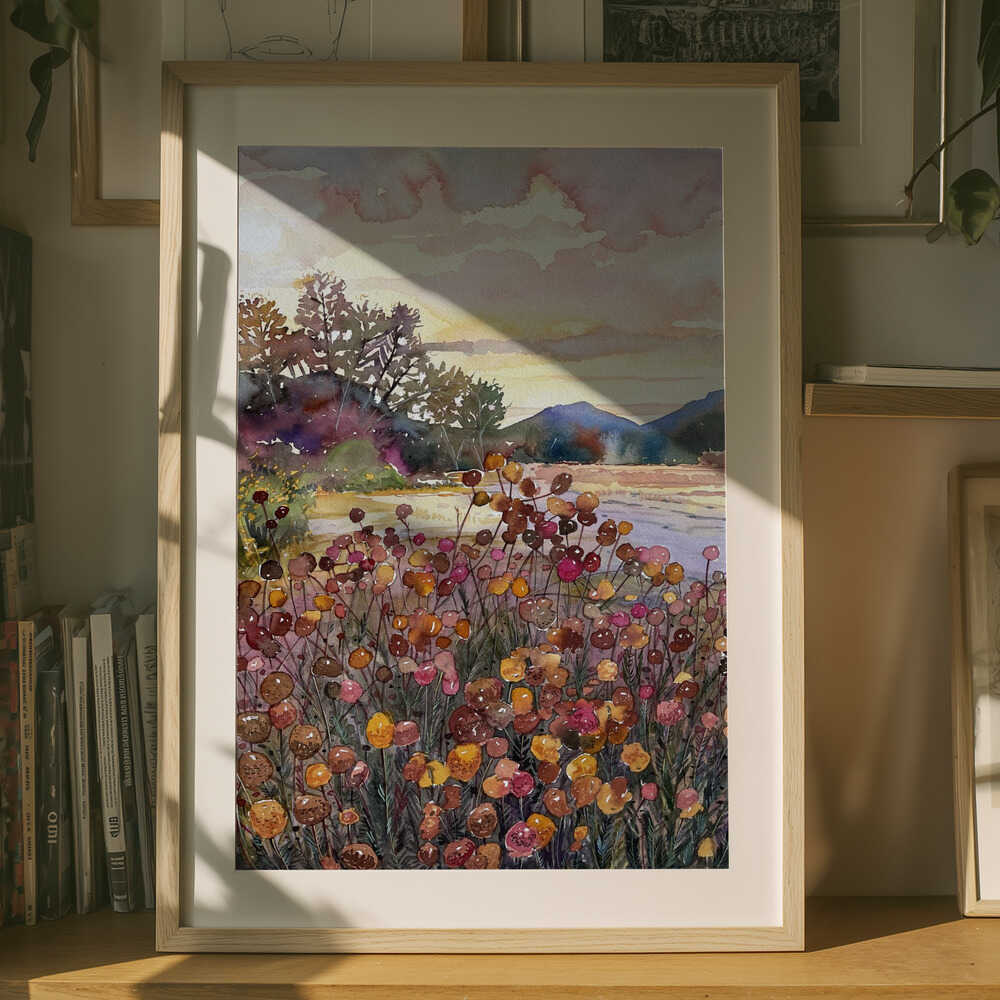 Blüte zur goldenen Stunde, Poster