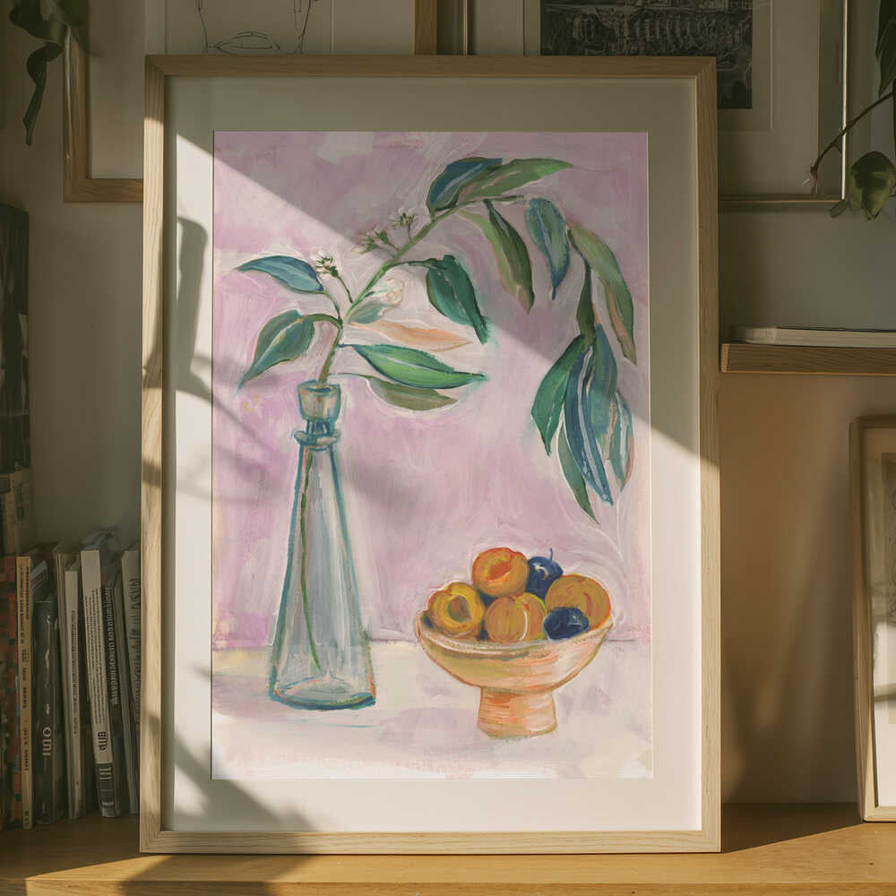 Frisches Obst und Blumen – Poster