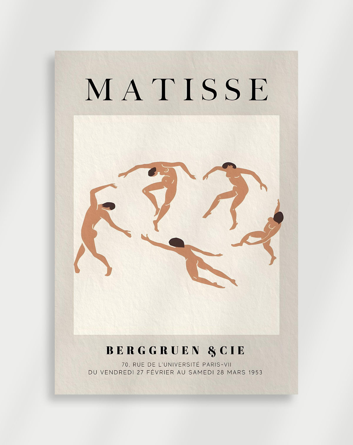 Henri Matisse The Dance poster with terracotta dancers on cream