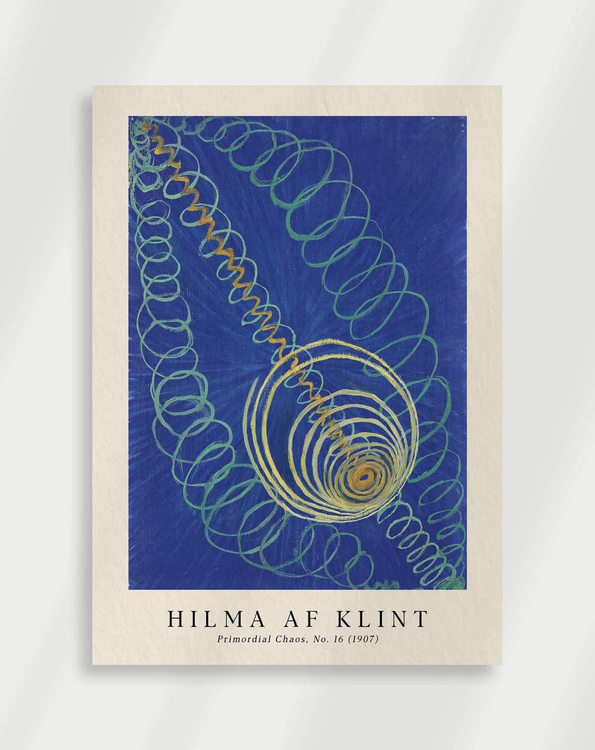 Geometric abstract composition with circular elements from Primordial Chaos No.16 by Hilma af Klint