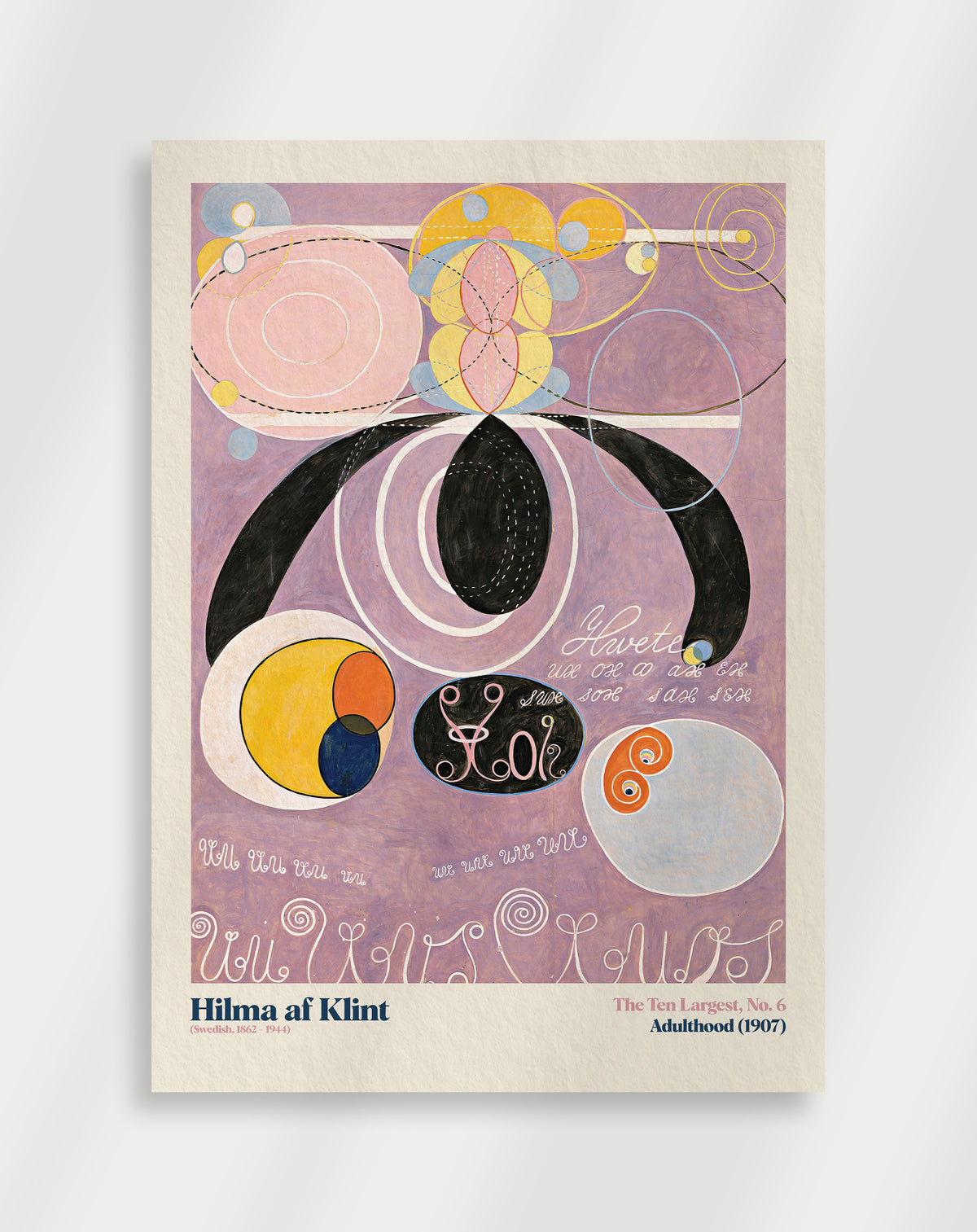 Colorful abstract composition with organic patterns from The Ten Largest No.6 by Hilma af Klint