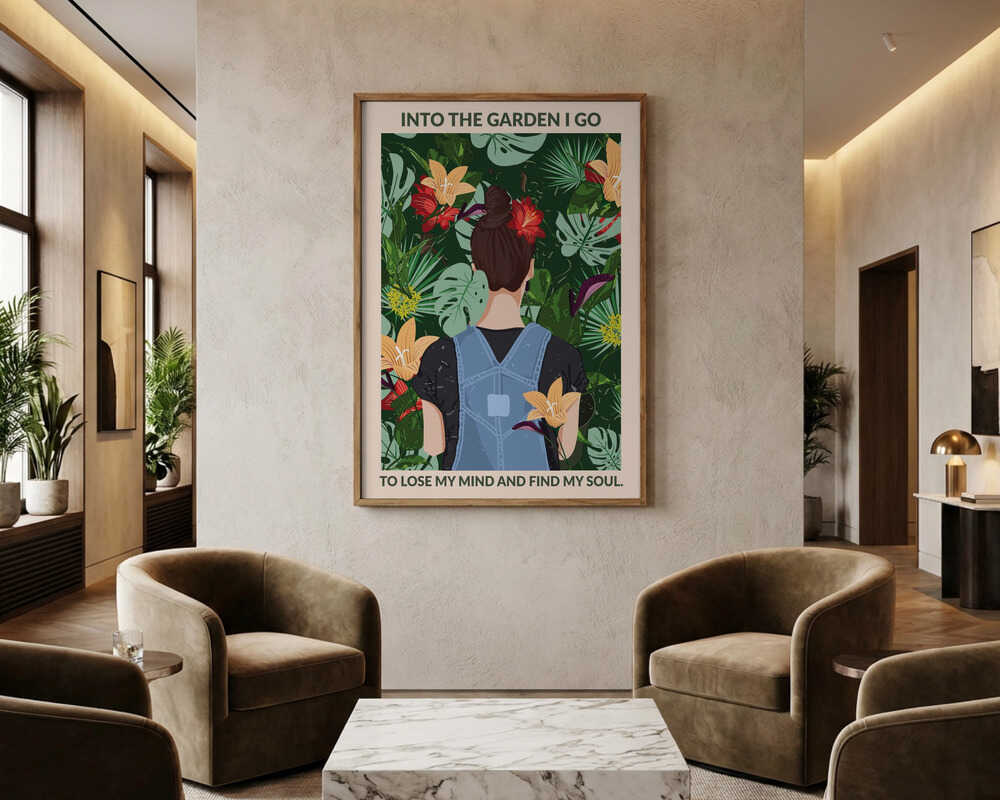 Standard-Wandkunstposter „Im Garten“