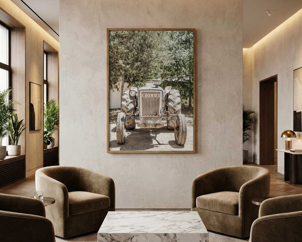 Rugged Tractor Scene Poster