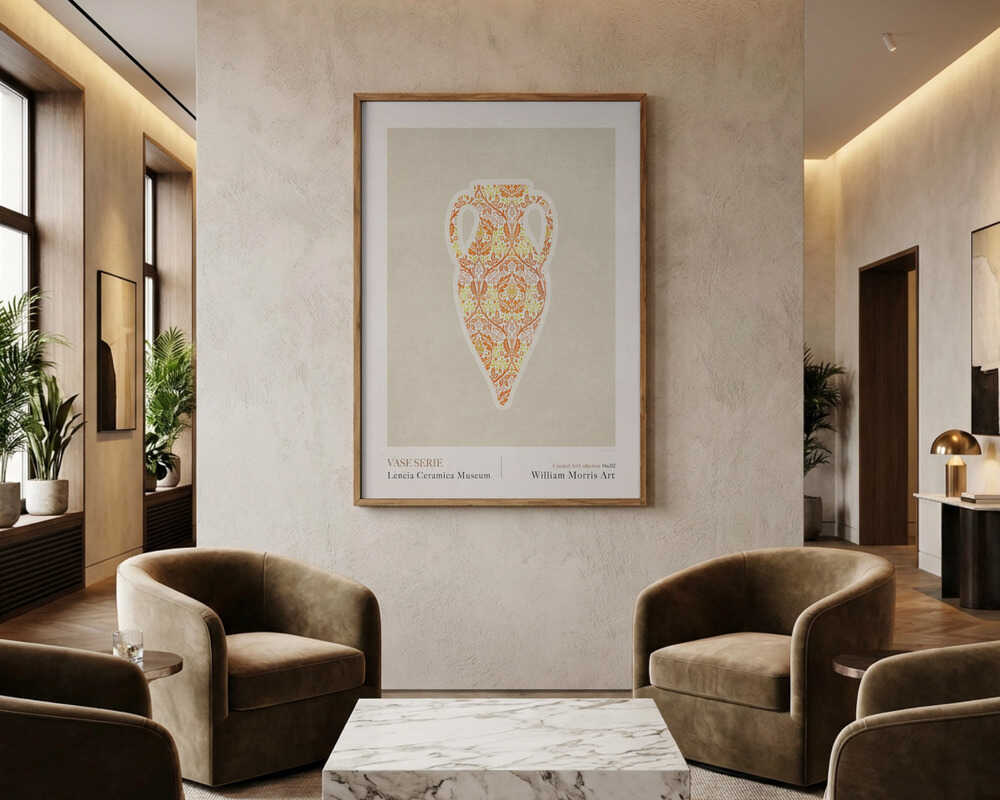 William Morris Ornate Vase Design Poster