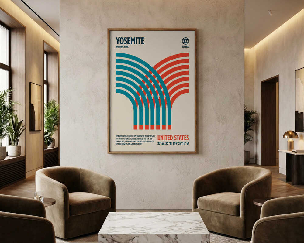 Reiseposter zum Yosemite-Nationalpark Poster
