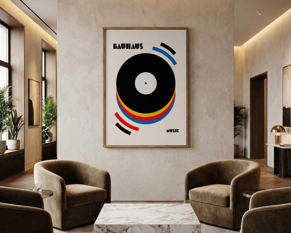 Abstract Music Vinyl Poster