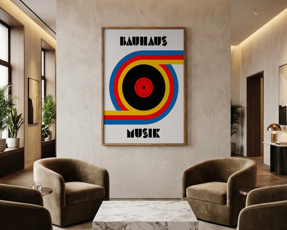 Bauhaus Music Record Poster