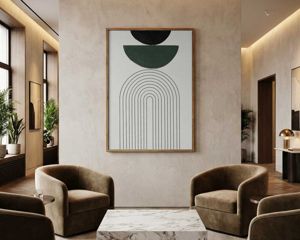 Poster „Gebogene Geometrie“
