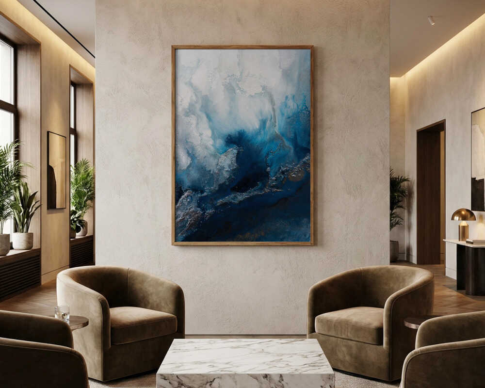 Seascape abstraction - Blue Waters Poster