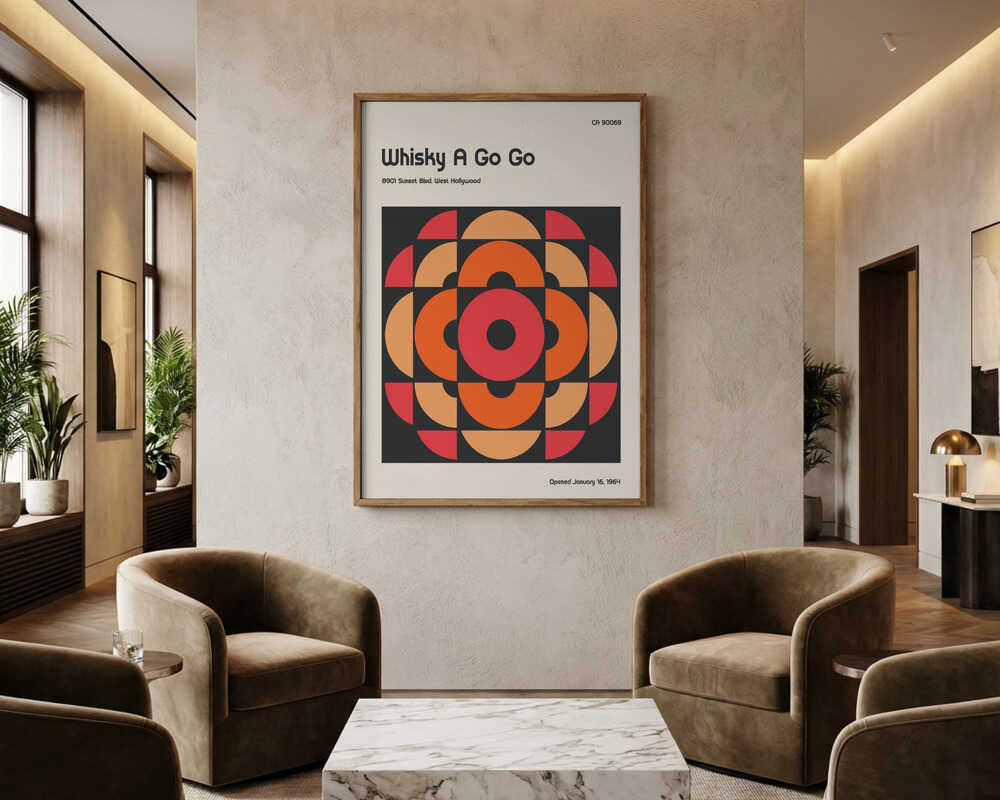 Whisky a Go Go Retro Poster