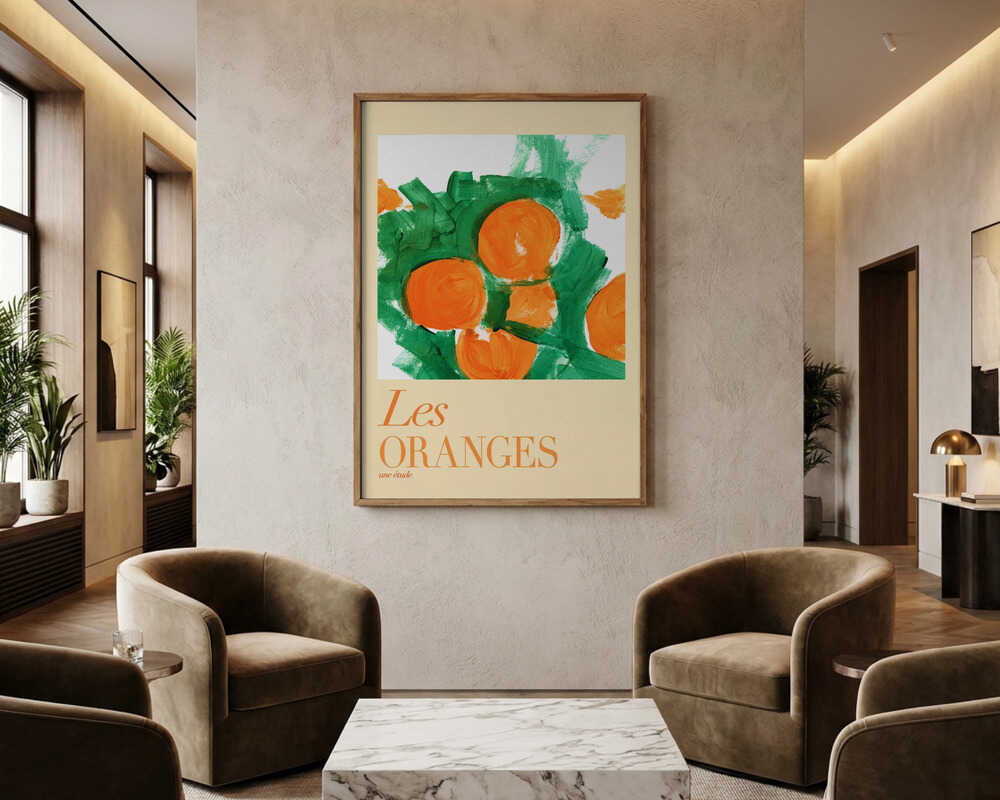 Poster „Lebendige orangefarbene Studie“