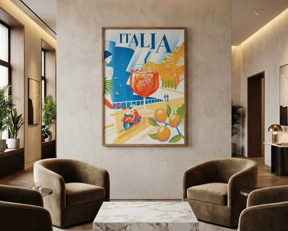 Poster mit italienischer Sommerküste