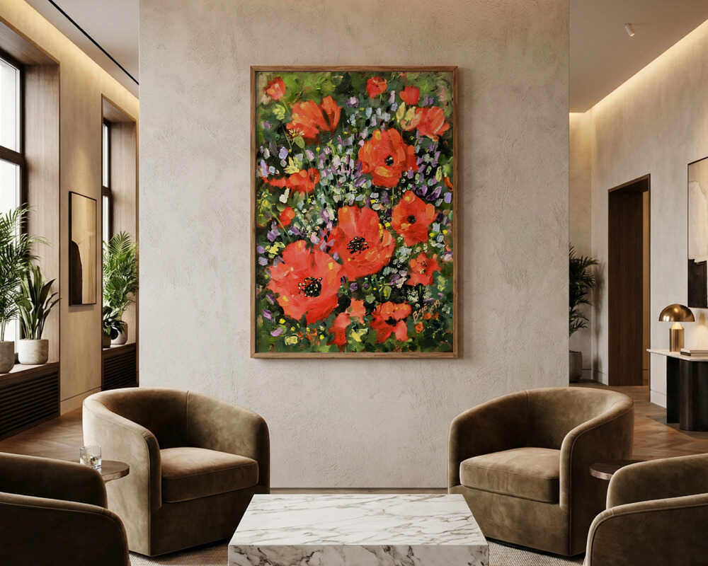 Vibrant Poppy Garden Poster