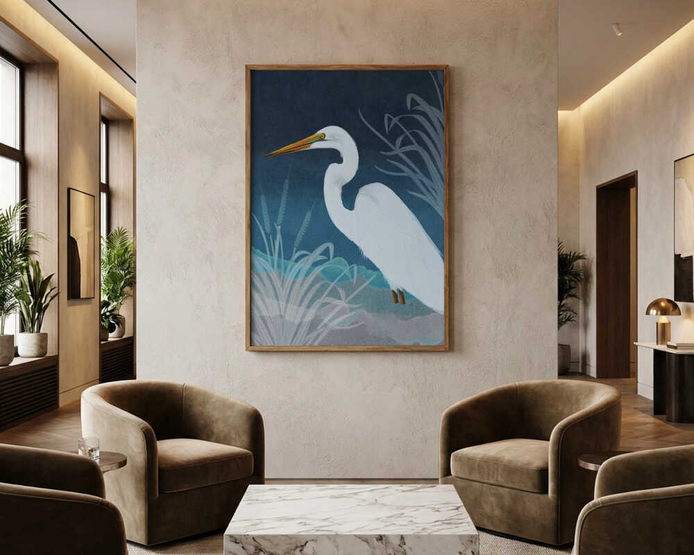 Egret Copy Poster