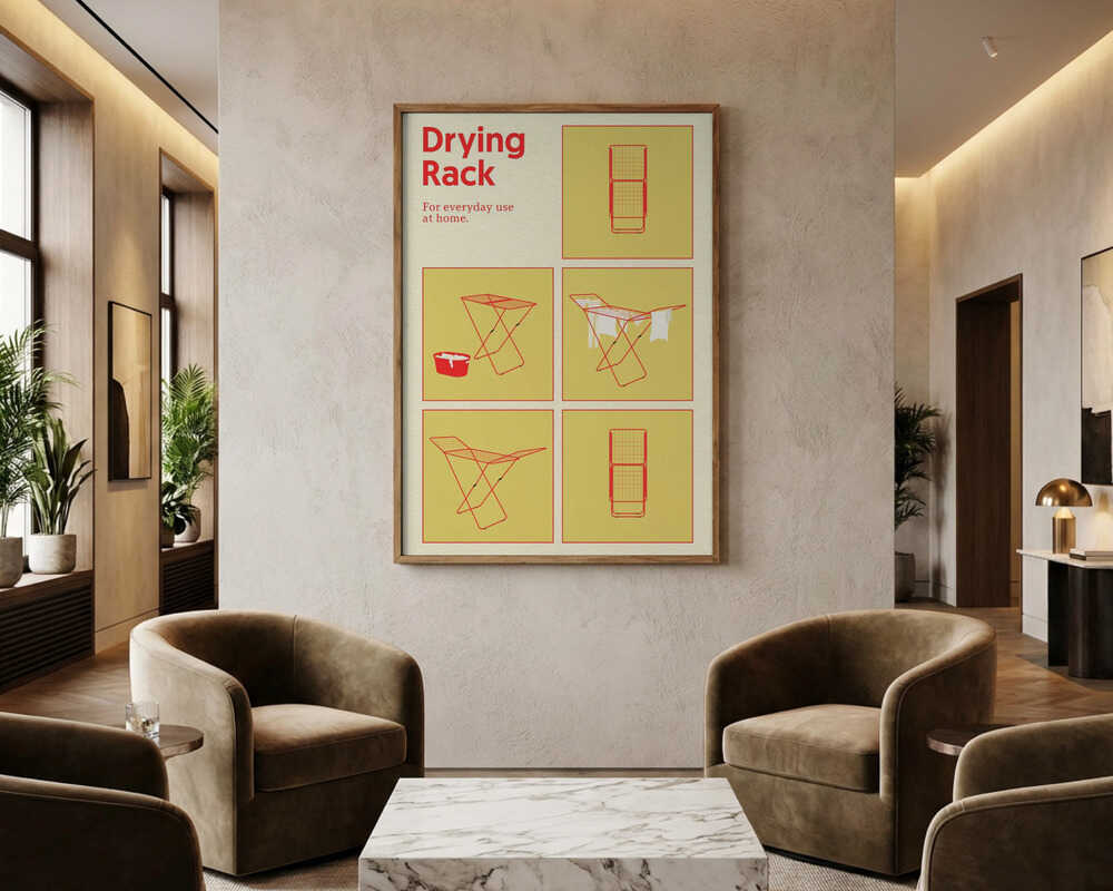 Poster „Poster-Trockengestell“
