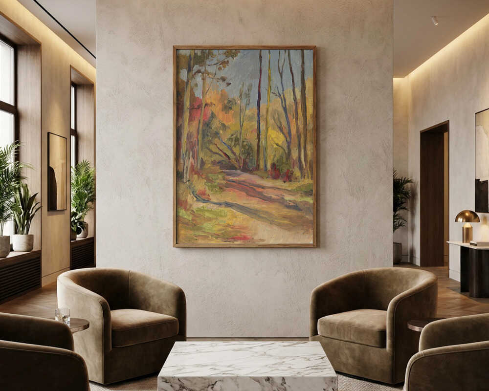 Peaceful Autumn Path Poster