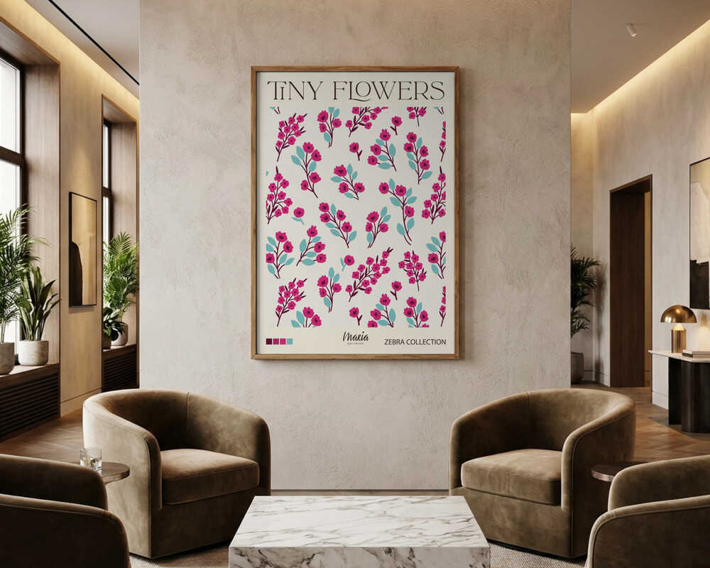 Kleine rosa Blüten, Poster