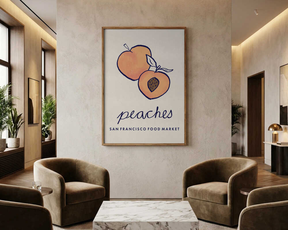 Fresh Summer Peaches Poster