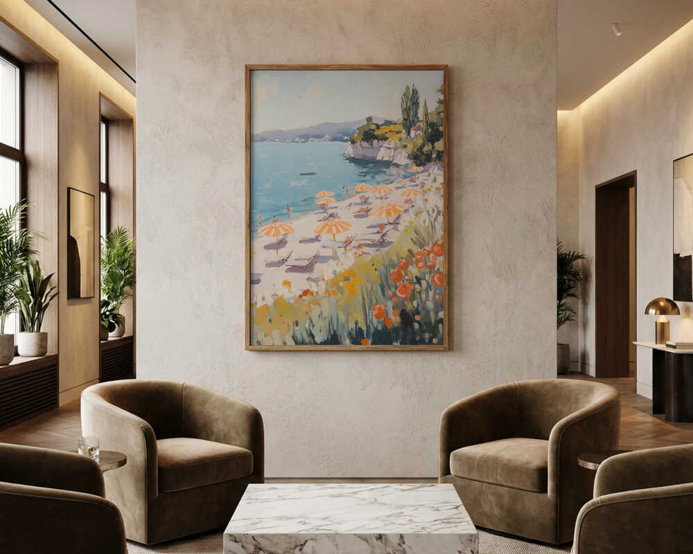Mediterranean Beach Day Poster