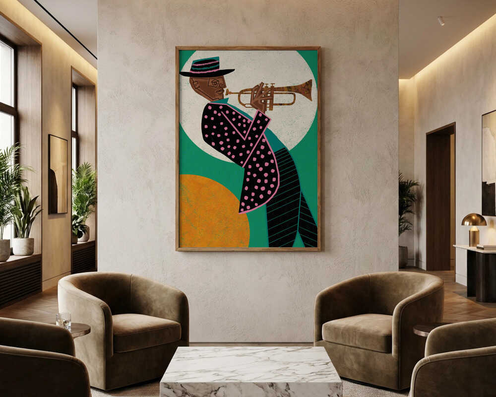 Cool Jazz Trumpeter Poster