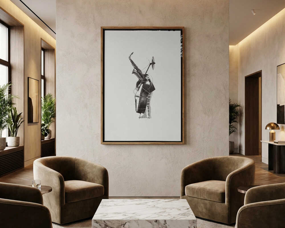 Jazz Rhythms Collage Poster