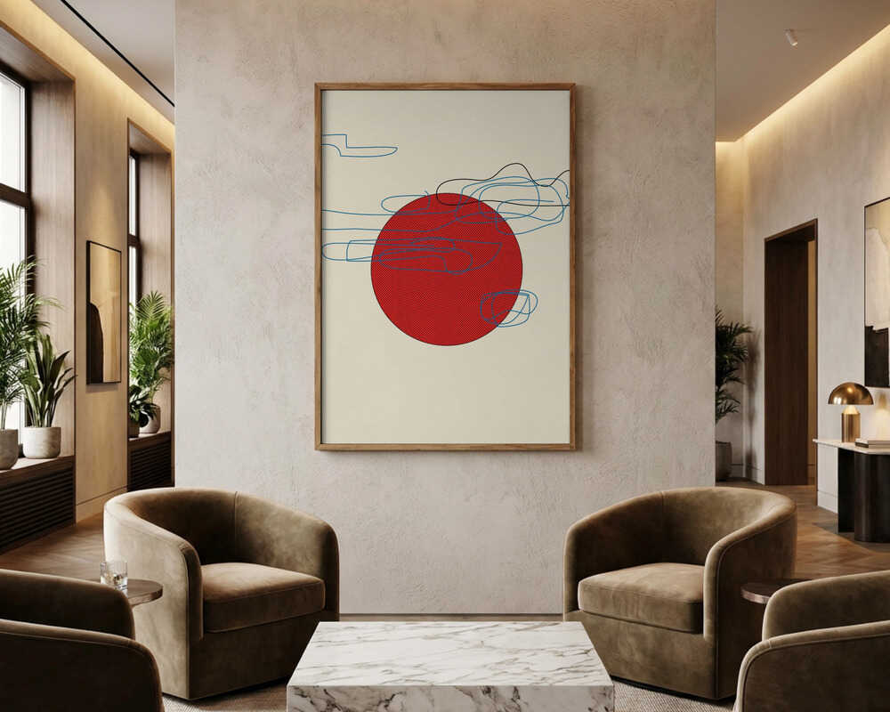 Bold Red Circles Poster