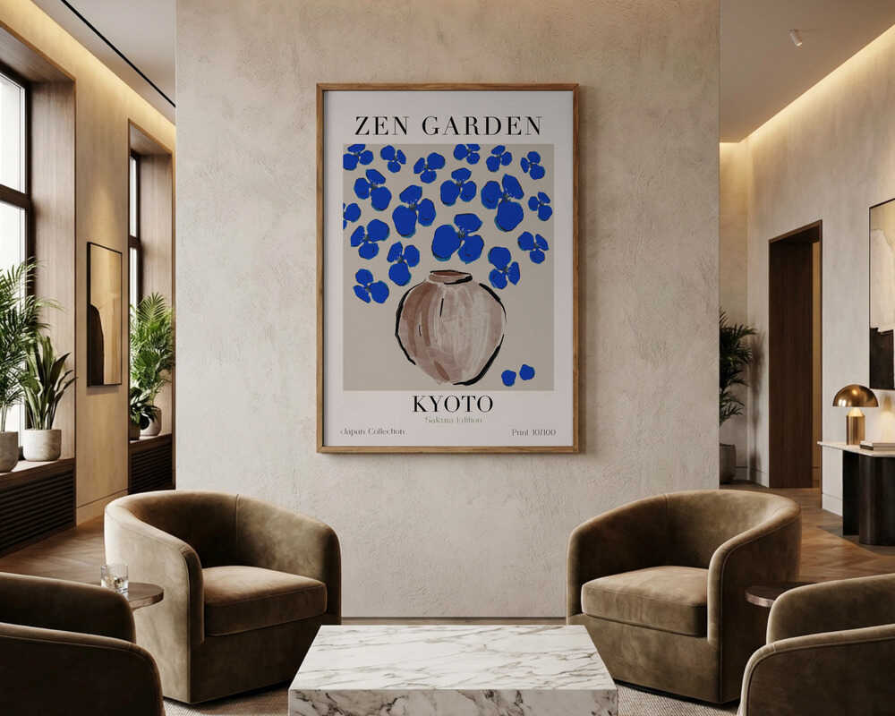 Poster „Himmelblaue Blüten“