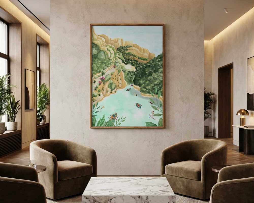 Scenic Canyon River Poster