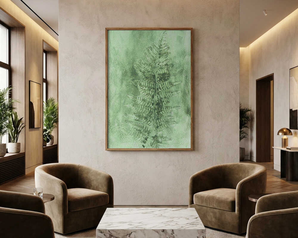 Subtle Fern Frond Poster