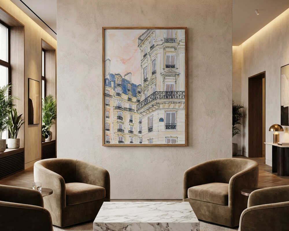Pariser Straßenecke Poster