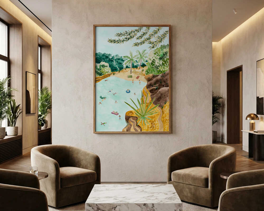 Tropical Lagoon Oasis Poster