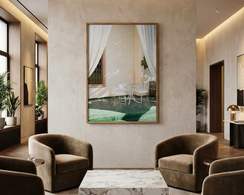 Sunny Moroccan Courtyard Poster