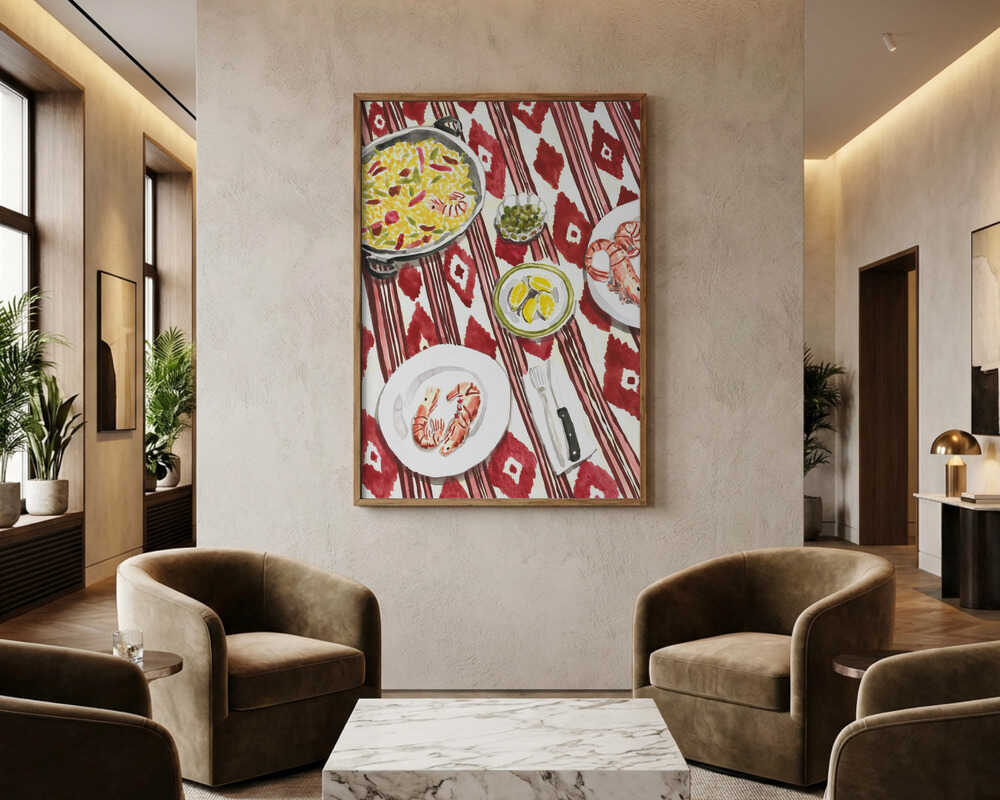 Spanish Paella Meal Poster