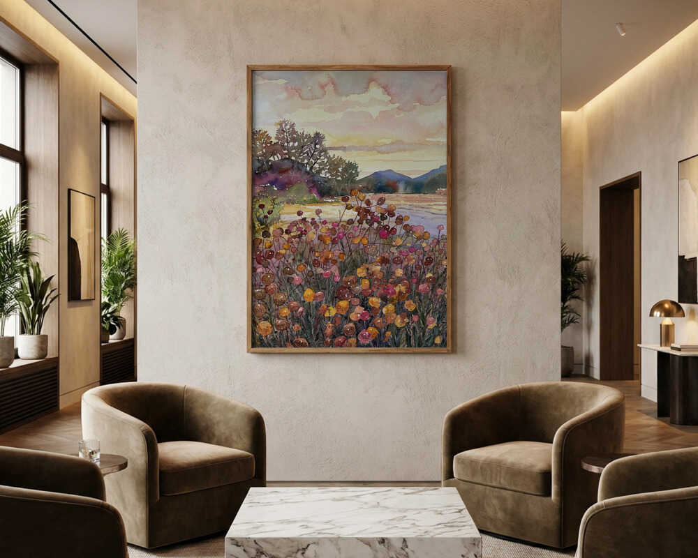 Blüte zur goldenen Stunde, Poster