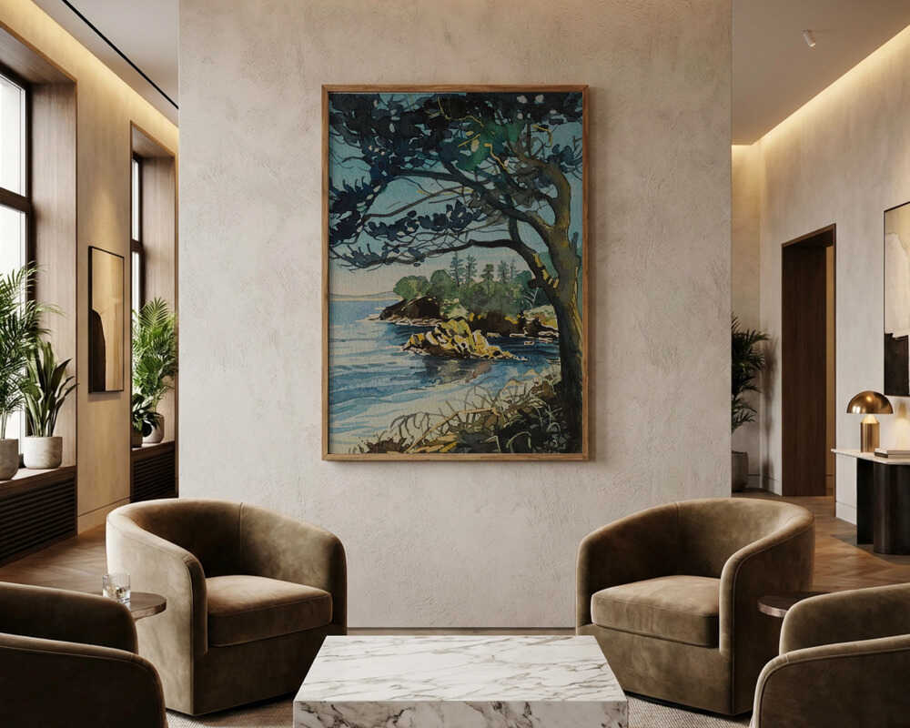 Coastal Pine Vista Poster