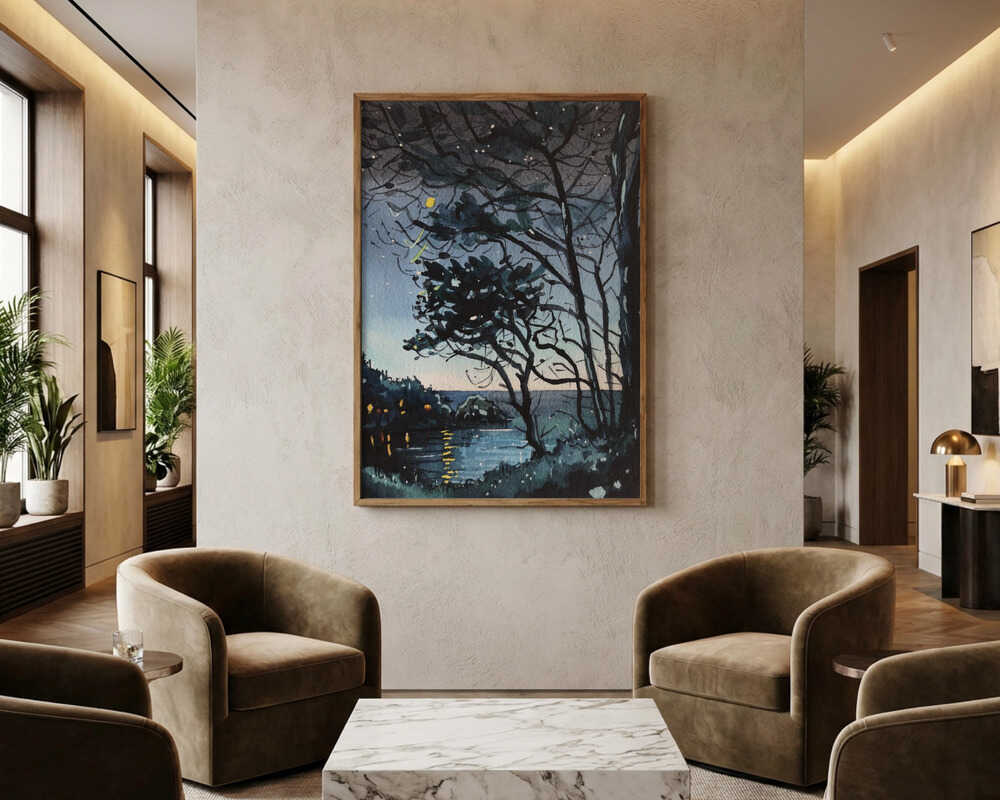 Magical Night Reflections Poster