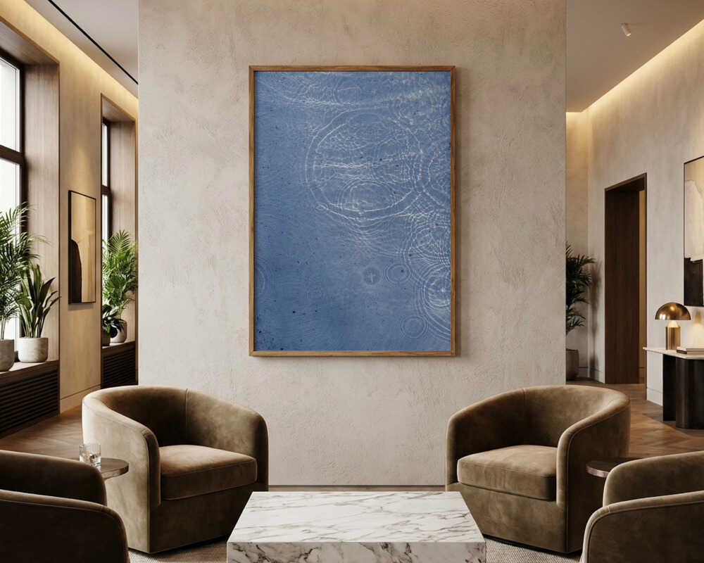 Ruhige blaue Wasserwellen Poster
