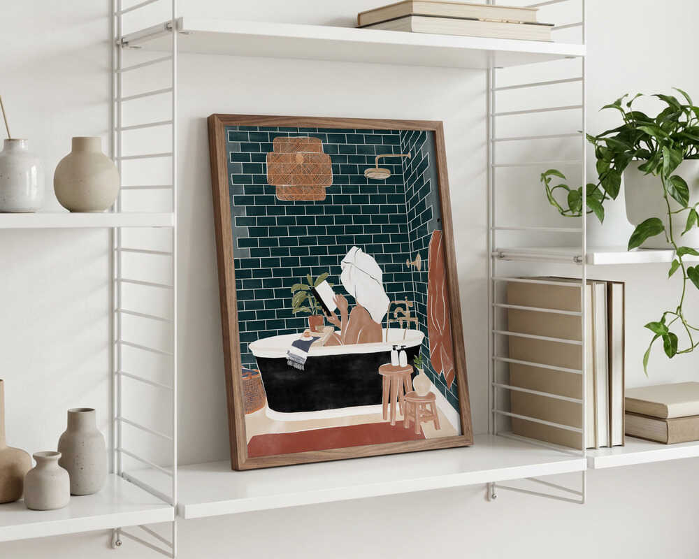 Badezimmer-Babe-Poster