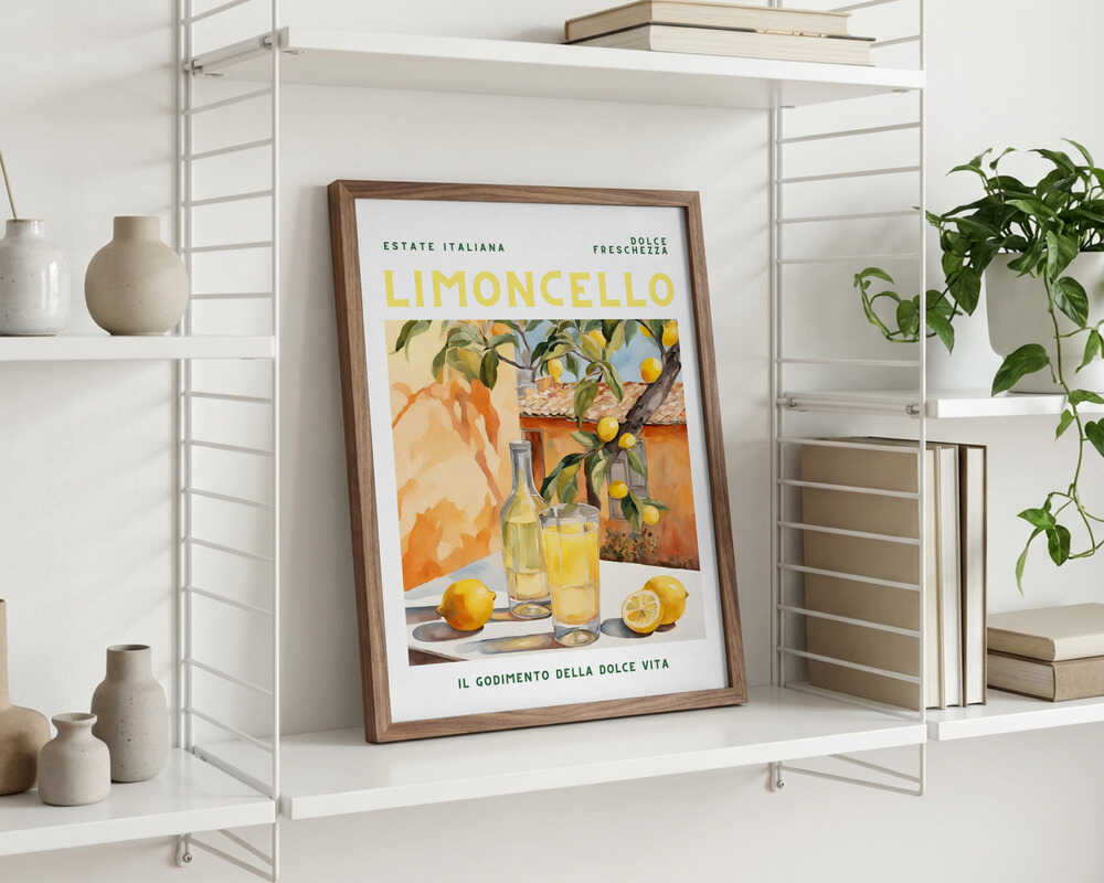 Limoncello, Aquarell, Fresh Poster
