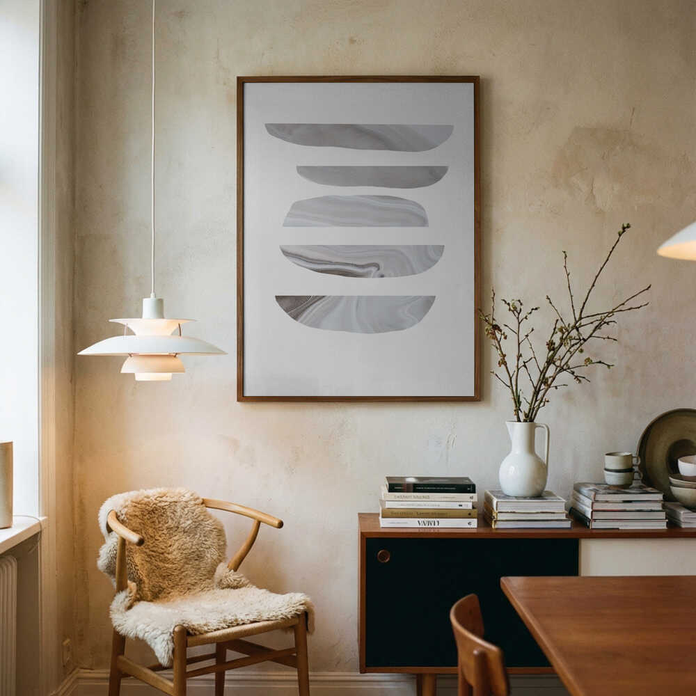 Poster „Minimalistische Marmormuster in neutralen Tönen“