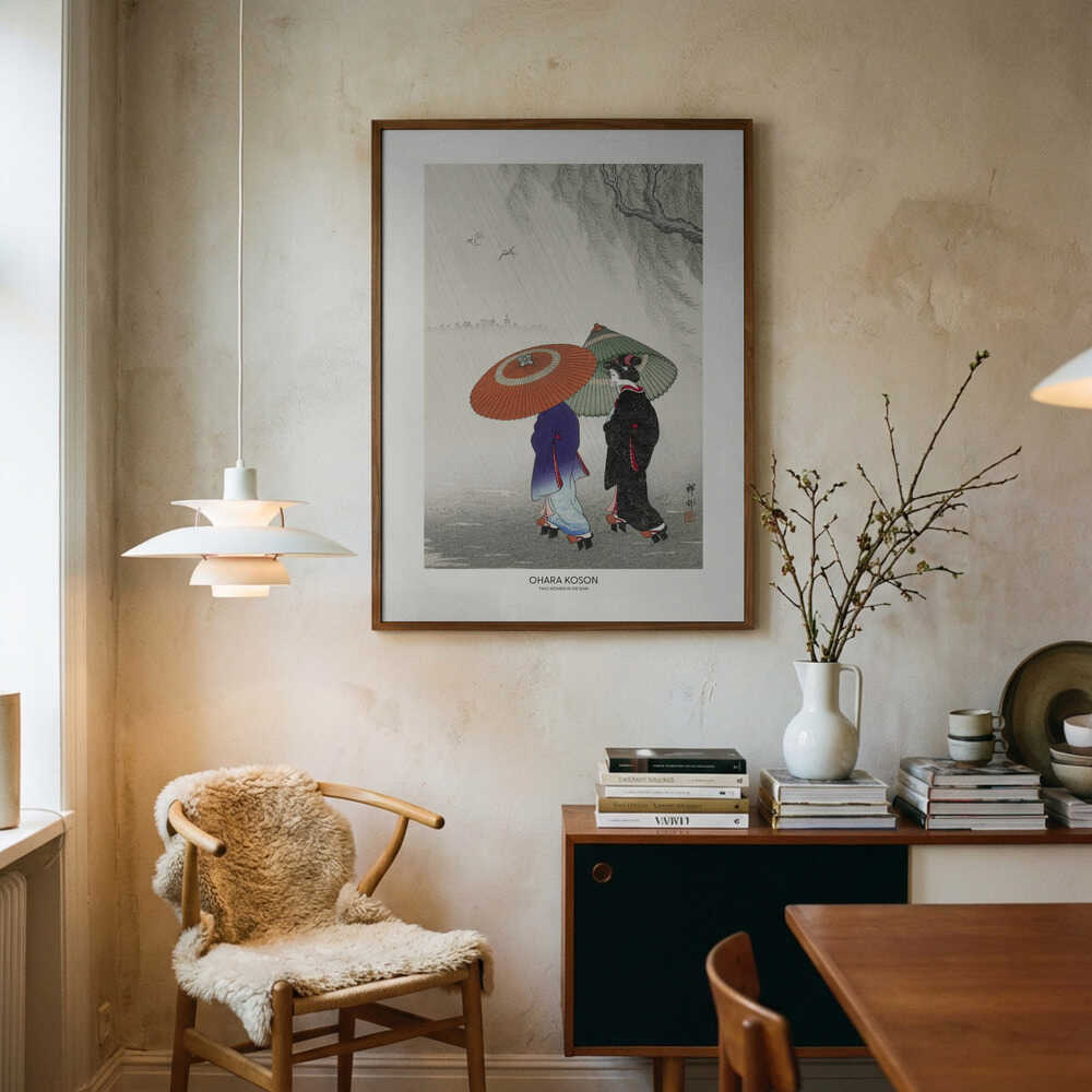 Zwei Frauen im Regen – Poster