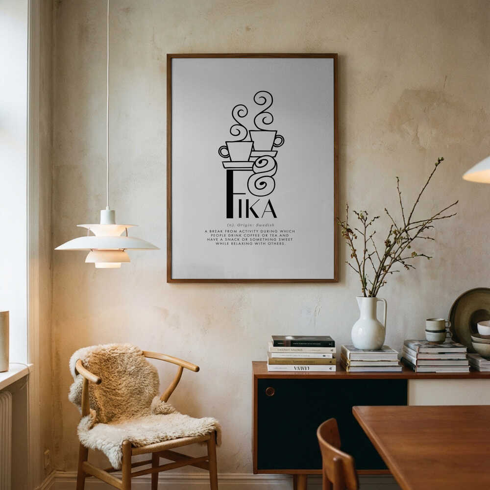 Schwedisches Fika-Kaffeepausen-Poster
