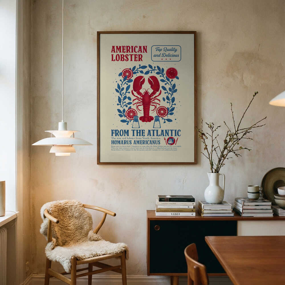 Lobster kitchen print Poster